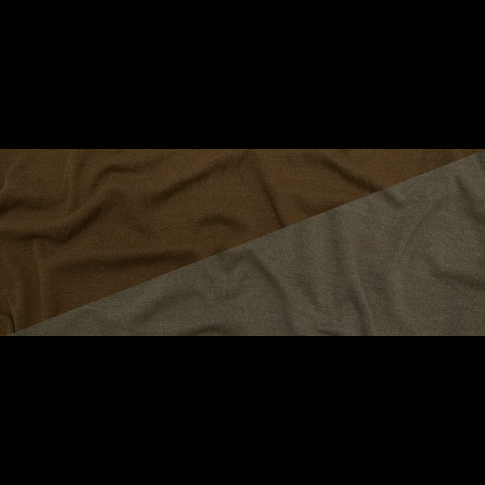 Italian Brindle and Coffee Liqueur Reversible Wool Double Knit