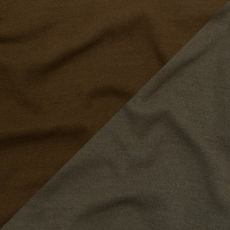 Italian Brindle and Coffee Liqueur Reversible Wool Double Knit