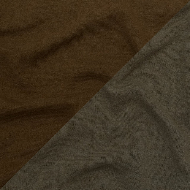 Italian Brindle and Coffee Liqueur Reversible Wool Double Knit