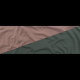 Italian Striped Sea Spray, Castor Gray and Adobe Rose Reversible Wool Double Knit