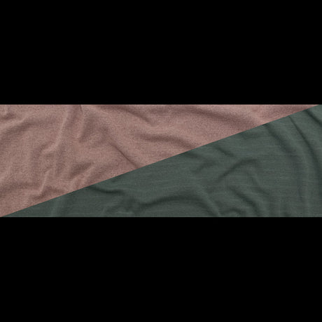 Italian Striped Sea Spray, Castor Gray and Adobe Rose Reversible Wool Double Knit