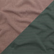 Italian Striped Sea Spray, Castor Gray and Adobe Rose Reversible Wool Double Knit