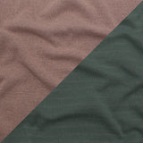 Italian Striped Sea Spray, Castor Gray and Adobe Rose Reversible Wool Double Knit