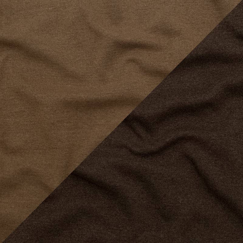 Italian Wren and Sepia Tint Reversible Wool Double Knit