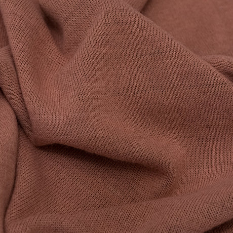 Italian Salmon and Brown Reversible Wool Double Knit
