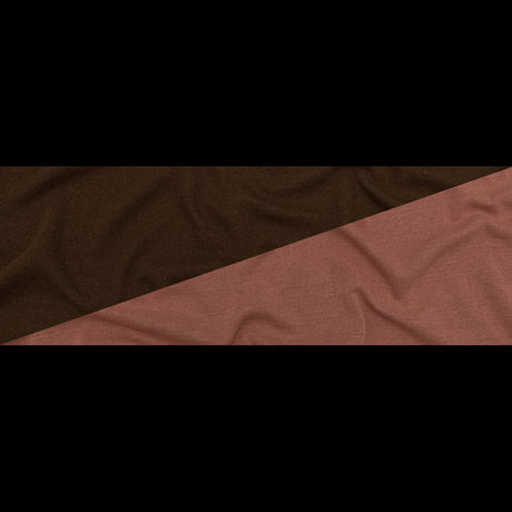 Italian Salmon and Brown Reversible Wool Double Knit