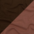 Italian Salmon and Brown Reversible Wool Double Knit