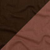 Italian Salmon and Brown Reversible Wool Double Knit