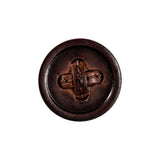 Brown Cross Stitch Plastic Shank Back Button - 36L/23mm