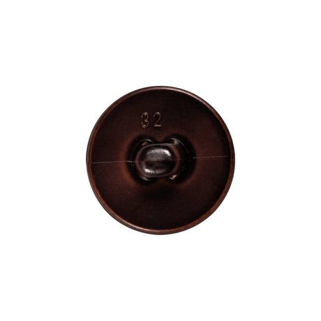 Brown Cross Stitch Plastic Shank Back Button - 32L/20mm