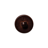 Brown Cross Stitch Plastic Shank Back Button - 24L/15mm
