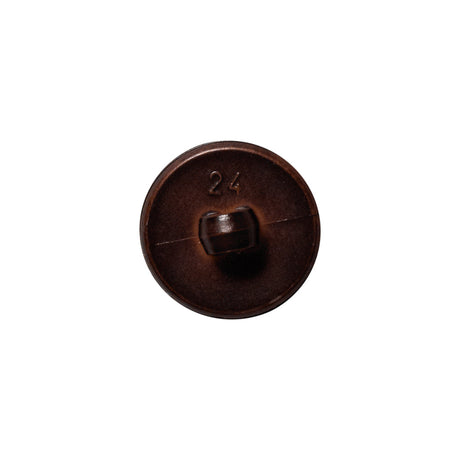 Brown Cross Stitch Plastic Shank Back Button - 24L/15mm