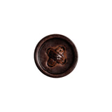 Brown Cross Stitch Plastic Shank Back Button - 24L/15mm