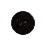 Italian Black Faux Leather Plastic Button - 36L/23mm