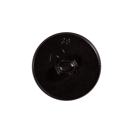Italian Black Faux Leather Plastic Button - 36L/23mm