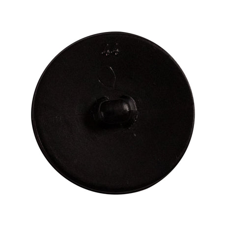 Italian Black Faux Leather Plastic Button - 44L/28mm