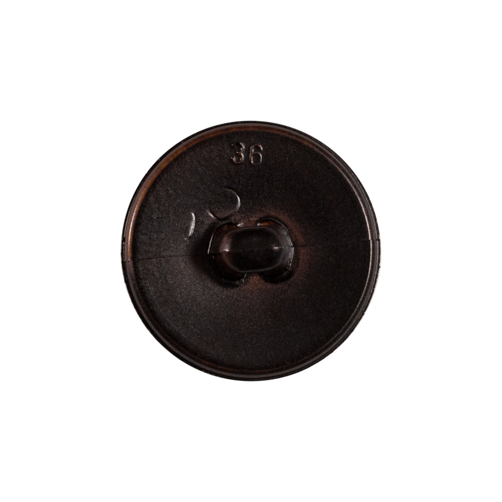 Italian Brown Faux Leather Plastic Button - 36L/23mm