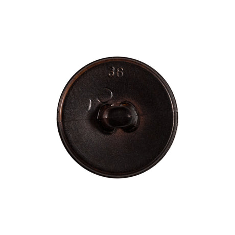 Italian Brown Faux Leather Plastic Button - 36L/23mm