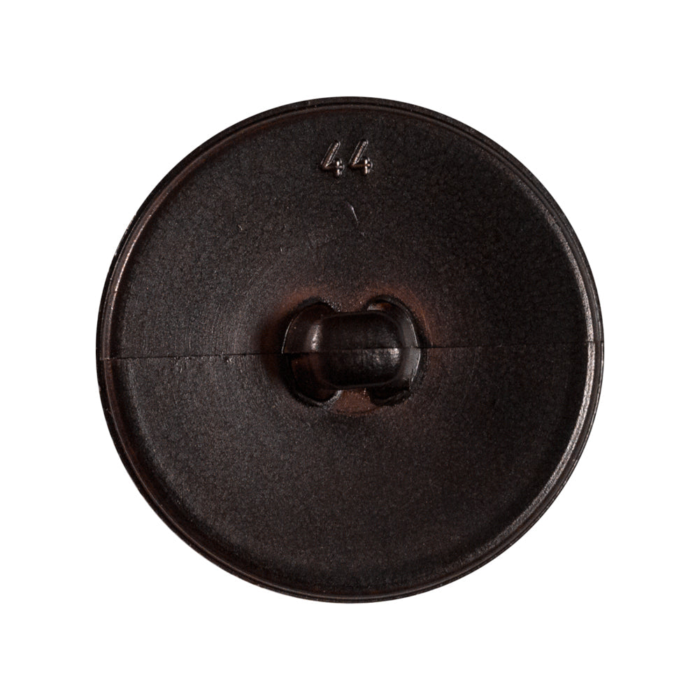 Italian Brown Faux Leather Plastic Button - 44L/28mm