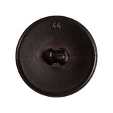 Italian Brown Faux Leather Plastic Button - 44L/28mm