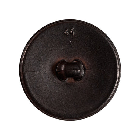 Italian Brown Faux Leather Plastic Button - 44L/28mm