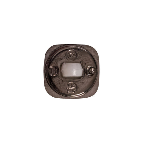 Italian White and Gunmetal 2-Piece Plastic Button - 25L/16mm
