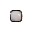 Italian White and Gunmetal 2-Piece Plastic Button - 25L/16mm