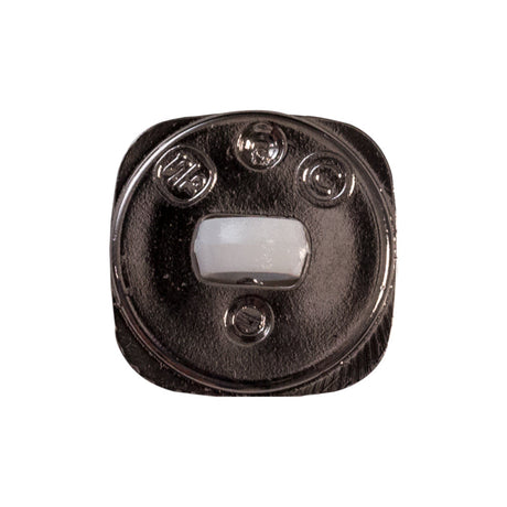 Italian White and Gunmetal 2-Piece Plastic Button - 30L/19mm