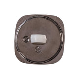 Italian White and Gunmetal 2-Piece Plastic Button - 38L/24mm