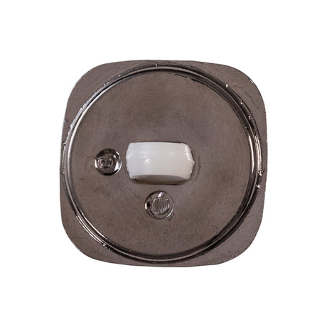 Italian White and Gunmetal 2-Piece Plastic Button - 38L/24mm
