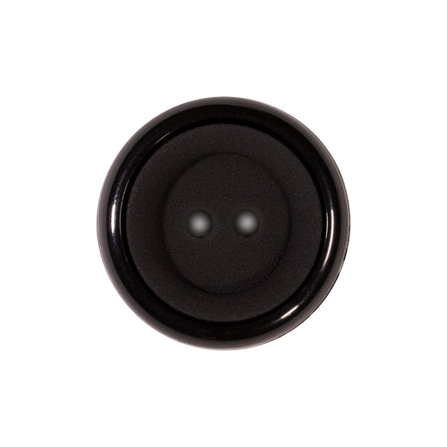 Italian Black 2-Hole Plastic Button - 36L/23mm