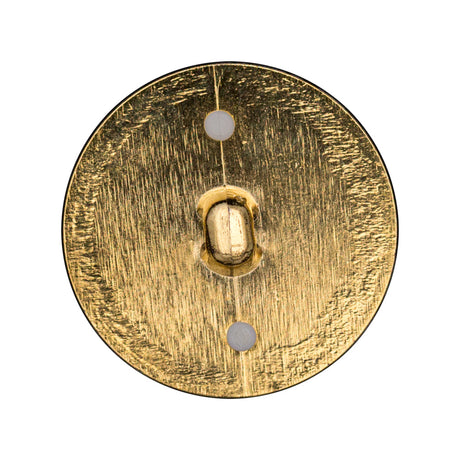 Italian White and Gold 2-Piece Plastic Shank Back Button - 45L/29mm