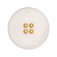 Italian White and Gold 2-Piece Plastic Shank Back Button - 45L/29mm