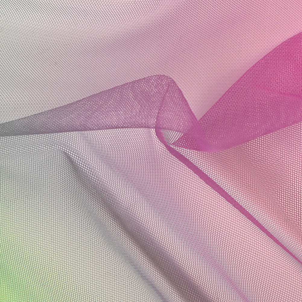 Ombre Shadow Tulle - Turquoise, Absinthe Green and Violet