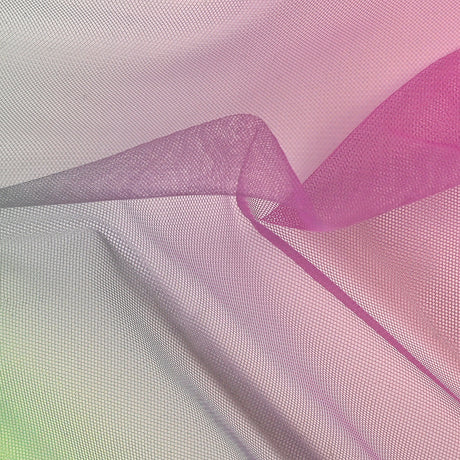 Ombre Shadow Tulle - Turquoise, Absinthe Green and Violet