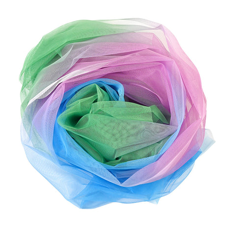 Ombre Shadow Tulle - Turquoise, Absinthe Green and Violet