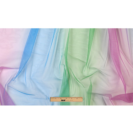 Ombre Shadow Tulle - Turquoise, Absinthe Green and Violet