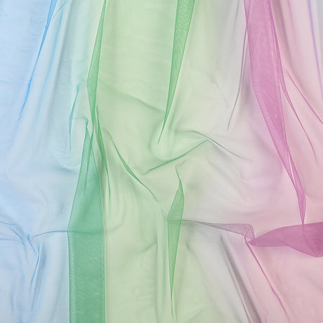Ombre Shadow Tulle - Turquoise, Absinthe Green and Violet