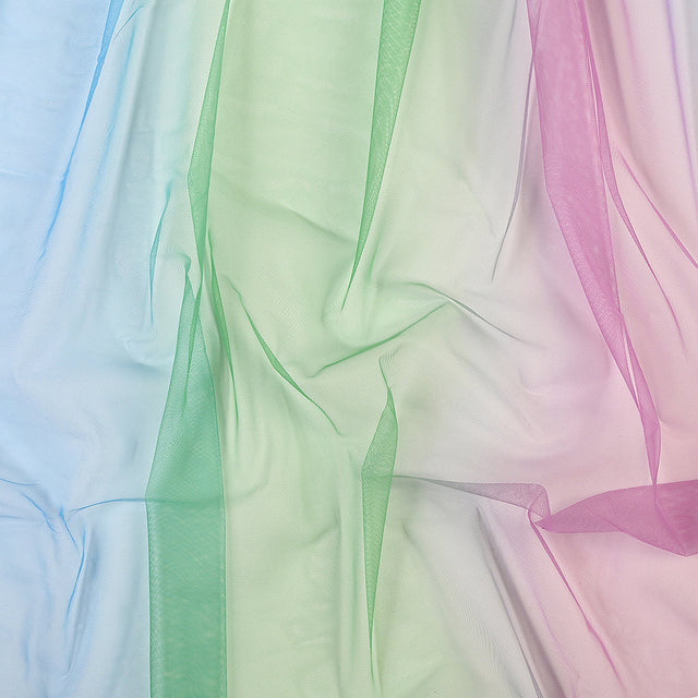 Ombre Shadow Tulle - Turquoise, Absinthe Green and Violet