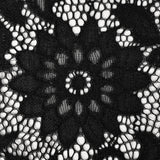 Re-Embroidered Stretch Lace - Black Sunflowers - McKee Collection