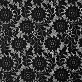 Re-Embroidered Stretch Lace - Black Sunflowers - McKee Collection