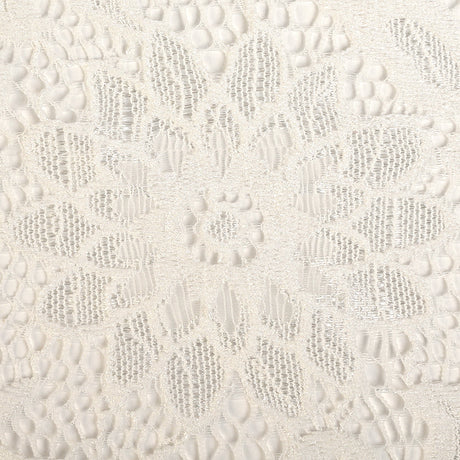 Re-Embroidered Stretch Lace - White Sunflowers - McKee Collection