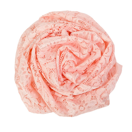Re-Embroidered Stretch Lace - Peachy Keen Sunflowers - McKee Collection