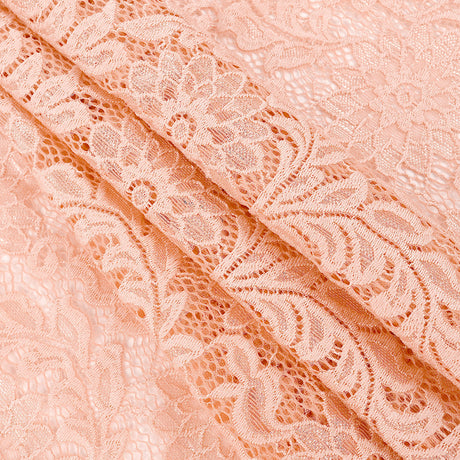 Re-Embroidered Stretch Lace - Peachy Keen Sunflowers - McKee Collection