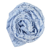 Re-Embroidered Stretch Lace - Placid Blue Sunflowers - McKee Collection