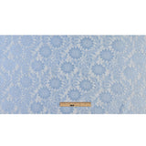 Re-Embroidered Stretch Lace - Placid Blue Sunflowers - McKee Collection