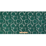 Re-Embroidered Stretch Lace - Emerald Sunflowers - McKee Collection