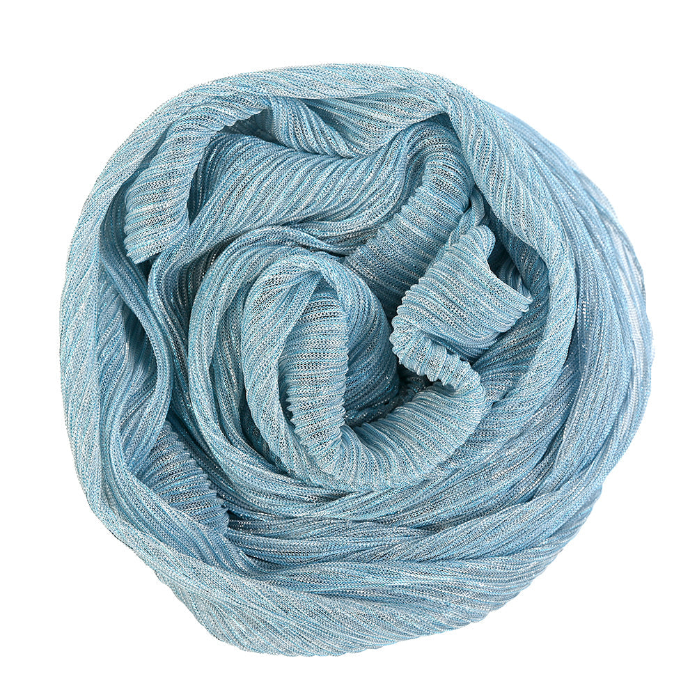 Metallic Stretch Plisse - Baby Blue - Natalia Collection