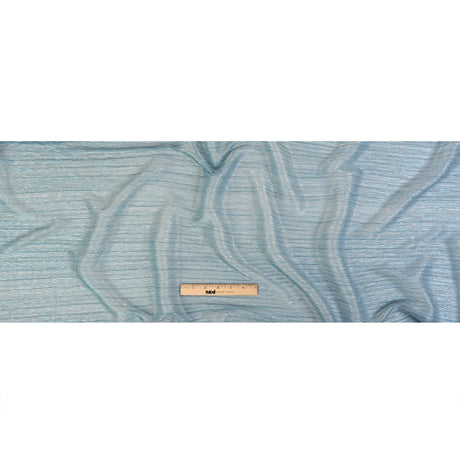 Metallic Stretch Plisse - Baby Blue - Natalia Collection