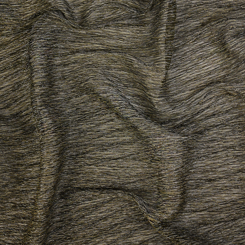 Metallic Stretch Plisse - Black and Gold - Natalia Collection